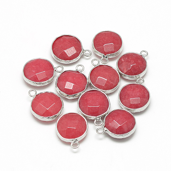 PandaHall Natural White Jade Pendants, with Brass Findings, Faceted, Dyed, Flat Round, Platinum, Indian Red, 19~21x15~16x6~7mm, Hole: 2mm...
PandaHall Natural White Jade Pendants, with Brass Findings, Faceted, Dyed, Flat Round, Platinum, Indian Red, 19~21x15~16x6~7mm, Hole: 2mm...