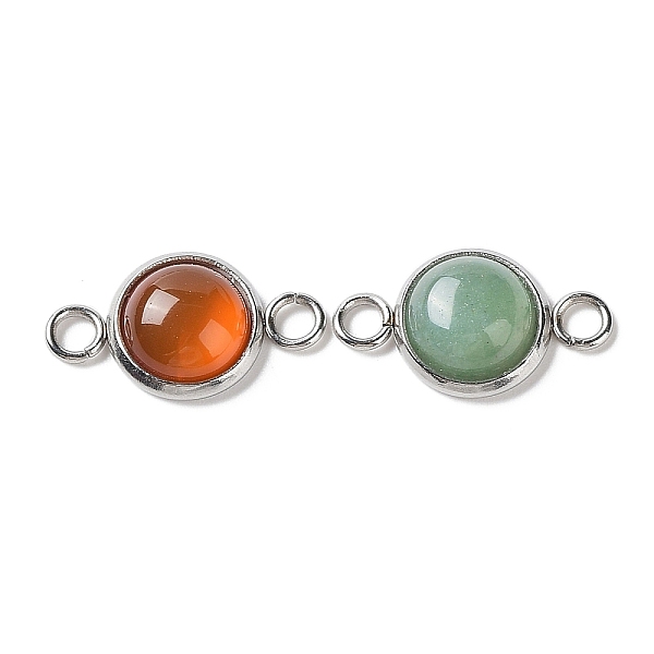 PandaHall Natural & Synthetic Mixed Stone Connector Charms, Half Round/Dome Links with Stainless Steel Color Plated 304 Stainless Steel...
PandaHall Natural & Synthetic Mixed Stone Connector Charms, Half Round/Dome Links with Stainless Steel Color Plated 304 Stainless Steel...