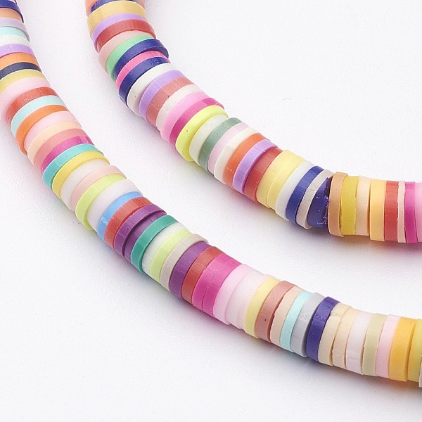 PandaHall Handmade Polymer Clay Beads, Disc/Flat Round, Heishi Beads, Mixed Color, 5x1mm, Hole: 2mm, about 380~400pcs/strand, 17.7 inch..., Multicolor
PandaHall Handmade Polymer Clay Beads, Disc/Flat Round, Heishi Beads, Mixed Color, 5x1mm, Hole: 2mm, about 380~400pcs/strand, 17.7 inch..., Multicolor