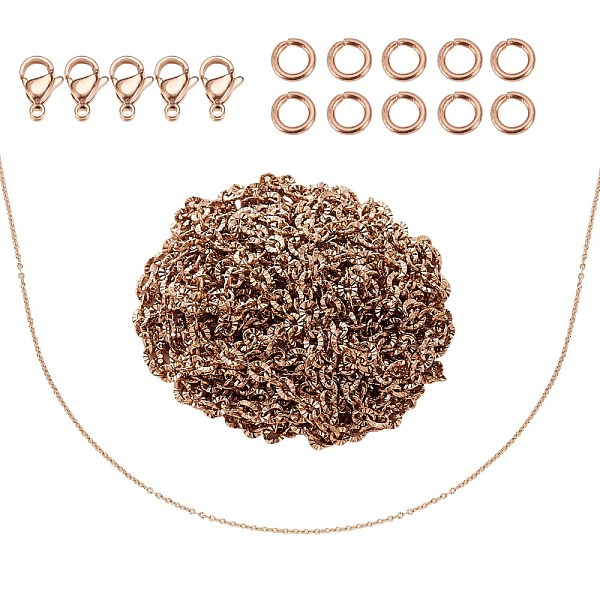 PandaHall DIY 304 Stainless Steel Cable Chains Necklace Making Kits, Including 2m Chains, Lobster Claw Clasps & Jump Rings, Rose Gold...
PandaHall DIY 304 Stainless Steel Cable Chains Necklace Making Kits, Including 2m Chains, Lobster Claw Clasps & Jump Rings, Rose Gold...