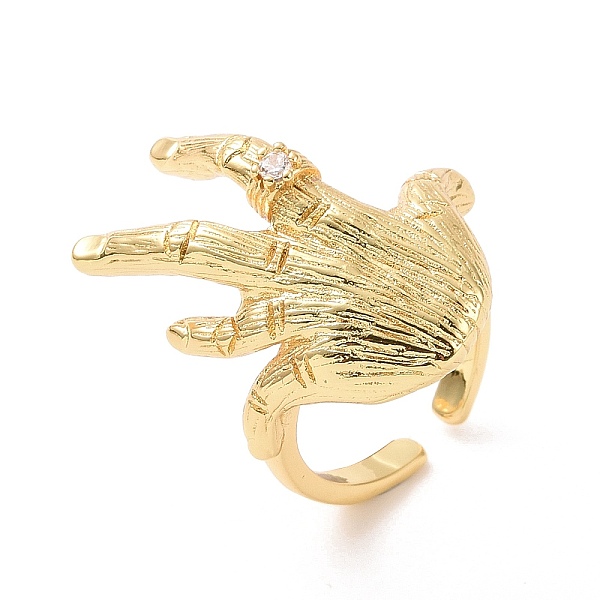PandaHall Cubic Zirconia Hand Open Cuff Ring, Real 18K Gold Plated Brass Wide Ring for Women, Clear, US Size 6 1/2(16.9mm) Brass+Cubic...
PandaHall Cubic Zirconia Hand Open Cuff Ring, Real 18K Gold Plated Brass Wide Ring for Women, Clear, US Size 6 1/2(16.9mm) Brass+Cubic...