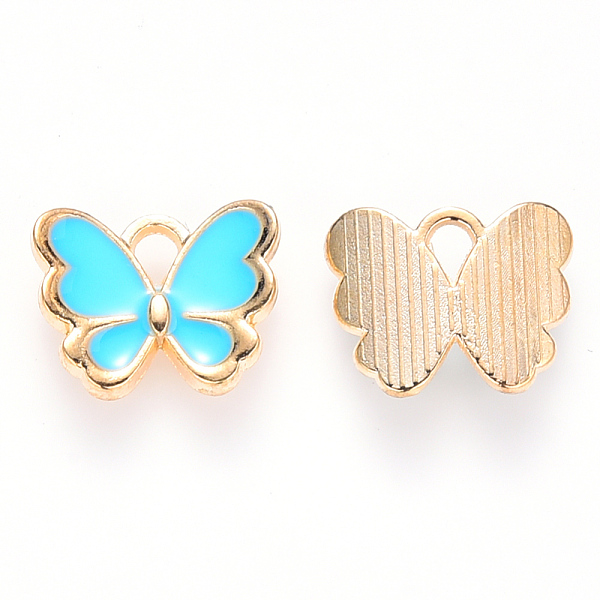PandaHall Alloy Enamel Charms, Butterfly, Light Gold, Sky Blue, 10.5x13x3mm, Hole: 2mm Alloy+Enamel Butterfly
PandaHall Alloy Enamel Charms, Butterfly, Light Gold, Sky Blue, 10.5x13x3mm, Hole: 2mm Alloy+Enamel Butterfly