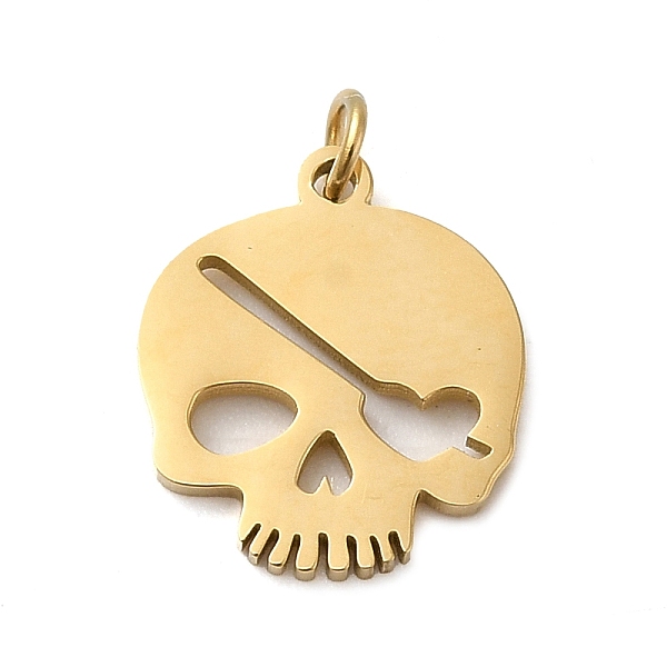 PandaHall Halloween 304 Stainless Steel Charms, with Jump Ring, Skull Charm, Real 14K Gold Plated, 11.4x9.8x0.9mm, Hole: 1.7mm 304 Stainless...
PandaHall Halloween 304 Stainless Steel Charms, with Jump Ring, Skull Charm, Real 14K Gold Plated, 11.4x9.8x0.9mm, Hole: 1.7mm 304 Stainless...