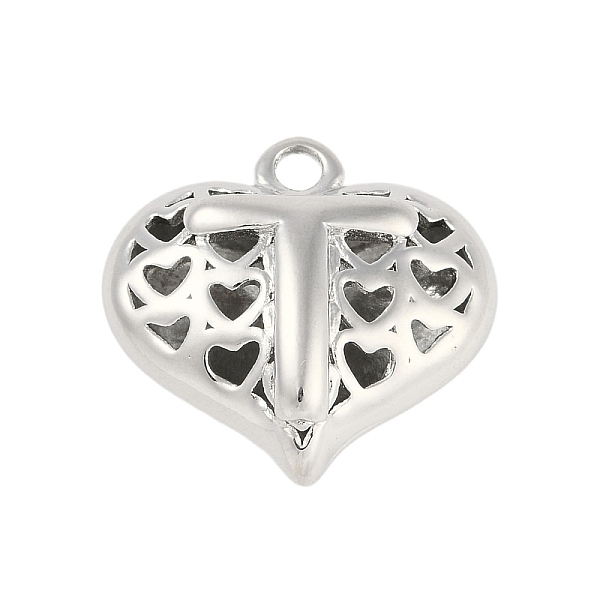 PandaHall Hollow Brass Pendants for Valentine's Day, Heart with Letter, Real Platinum Plated, Letter T, 25x26x13mm, Hole: 2.5mm Brass Letter...
PandaHall Hollow Brass Pendants for Valentine's Day, Heart with Letter, Real Platinum Plated, Letter T, 25x26x13mm, Hole: 2.5mm Brass Letter...