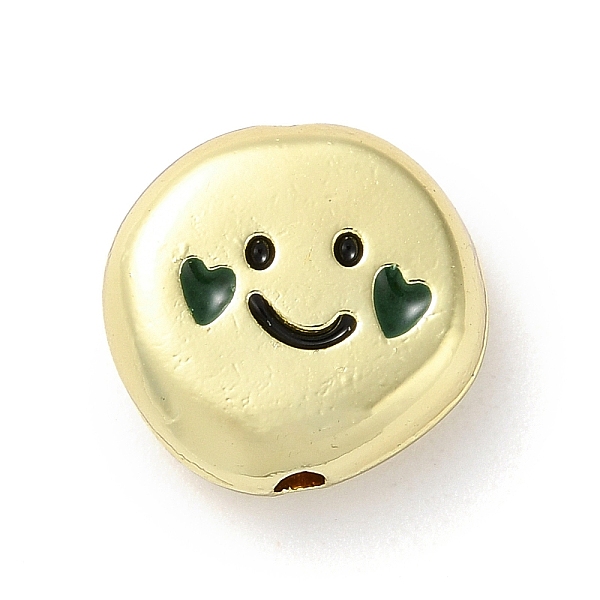 PandaHall Alloy Enamel Beads, Flat Round with Smiling Face Pattern Beads, Golden, Dark Green, 12x12x4mm, Hole: 1.5mm Alloy+Enamel Flat Round
PandaHall Alloy Enamel Beads, Flat Round with Smiling Face Pattern Beads, Golden, Dark Green, 12x12x4mm, Hole: 1.5mm Alloy+Enamel Flat Round