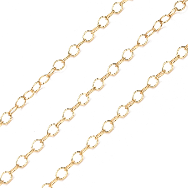 PandaHall Brass Cable Chains, Soldered, Real 14K Gold Filled Chains, Real 14K Gold Plated, Link: 3x2.3x0.3mm Brass
PandaHall Brass Cable Chains, Soldered, Real 14K Gold Filled Chains, Real 14K Gold Plated, Link: 3x2.3x0.3mm Brass