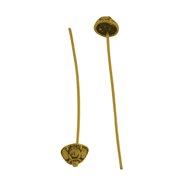 PandaHall Brass Fancy Pins, with Alloy Findings, Cadmium Free & Lead Free, Antique Golden, 53x8mm, pin: 1mm Alloy
PandaHall Brass Fancy Pins, with Alloy Findings, Cadmium Free & Lead Free, Antique Golden, 53x8mm, pin: 1mm Alloy