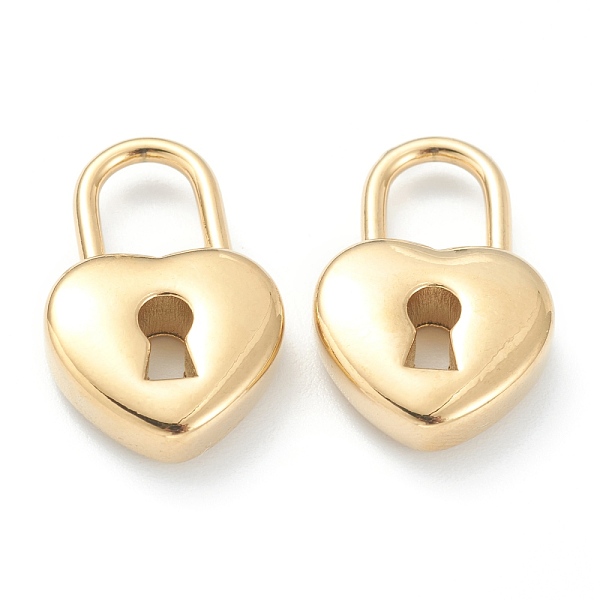 PandaHall 304 Stainless Steel Pendants, Heart Lock, Golden, 20x13x5mm, Hole: 5.5x7mm 304 Stainless Steel Lock
PandaHall 304 Stainless Steel Pendants, Heart Lock, Golden, 20x13x5mm, Hole: 5.5x7mm 304 Stainless Steel Lock
