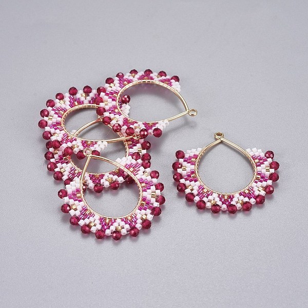 PandaHall Handmade Japanese Seed Beads Pendants, Loom Pattern, with Japan Import Thread and Brass Findings, teardrop, Light Gold, Medium...
PandaHall Handmade Japanese Seed Beads Pendants, Loom Pattern, with Japan Import Thread and Brass Findings, teardrop, Light Gold, Medium...