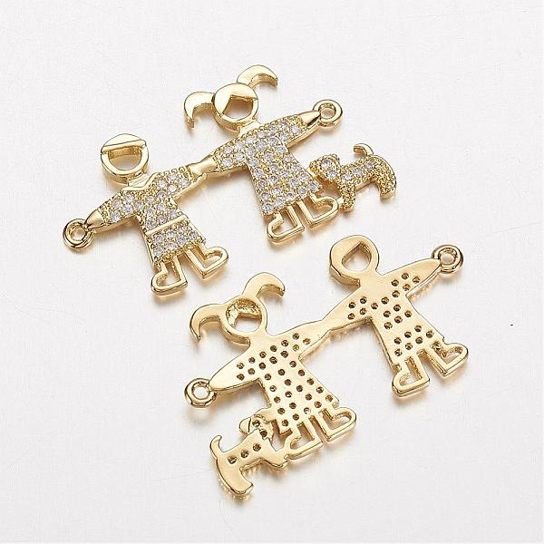 PandaHall Electrophoresis Brass Micro Pave Cubic Zirconia Links, Long-Lasting Plated, Boy & Girl, Golden, 29x16.5x1.5mm, Hole: 1mm...
PandaHall Electrophoresis Brass Micro Pave Cubic Zirconia Links, Long-Lasting Plated, Boy & Girl, Golden, 29x16.5x1.5mm, Hole: 1mm...