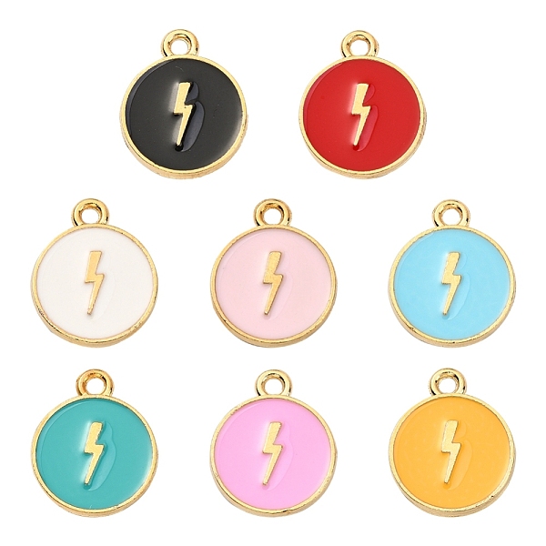 PandaHall 16Pcs 8 Colors Alloy Enamel Pendants, Light Gold, Flat Round with Lightning, Mixed Color, 16x13x2mm, Hole: 1.6mm, 2pcs/color..., Multicolor
PandaHall 16Pcs 8 Colors Alloy Enamel Pendants, Light Gold, Flat Round with Lightning, Mixed Color, 16x13x2mm, Hole: 1.6mm, 2pcs/color..., Multicolor