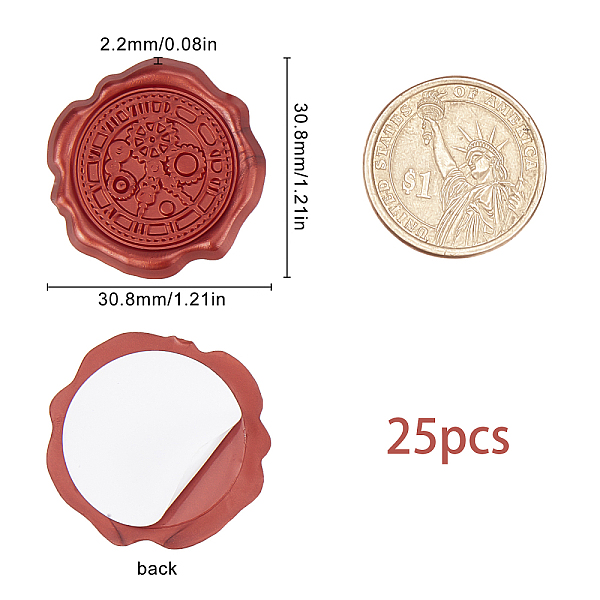 PandaHall Adhesive Wax Seal Stickers, For Envelope Seal, Indian Red, 30.8x30.8x2.2mm Wax Red
PandaHall Adhesive Wax Seal Stickers, For Envelope Seal, Indian Red, 30.8x30.8x2.2mm Wax Red