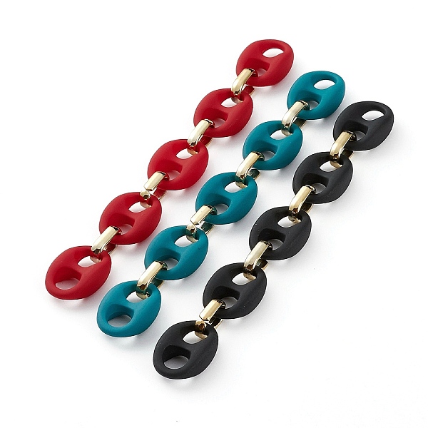 PandaHall Handmade Spray Painted CCB Plastic & Rubberized Style Acrylic Coffee Bean Chains, Golden, Mixed Color, 33x22.5x10.5mm, 19x12x4.5mm..., Multicolor
PandaHall Handmade Spray Painted CCB Plastic & Rubberized Style Acrylic Coffee Bean Chains, Golden, Mixed Color, 33x22.5x10.5mm, 19x12x4.5mm..., Multicolor