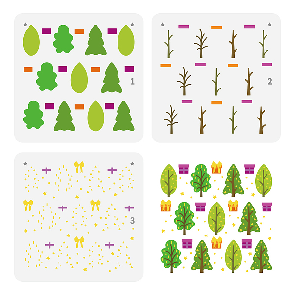 PandaHall FINGERINSPIRE 3 PCS Layered Forest Painting Stencil 5.9x5.9inch Reusable Trees Pattern Stencil Gifts Template Decorative Stars...
PandaHall FINGERINSPIRE 3 PCS Layered Forest Painting Stencil 5.9x5.9inch Reusable Trees Pattern Stencil Gifts Template Decorative Stars...