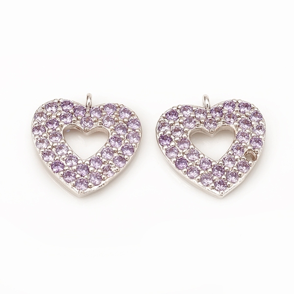 PandaHall Brass Micro Pave Cubic Zirconia Charms, Heart, Platinum, Lilac, 15x14.5x2.5mm, Hole: 1mm Brass+Cubic Zirconia Heart Purple
PandaHall Brass Micro Pave Cubic Zirconia Charms, Heart, Platinum, Lilac, 15x14.5x2.5mm, Hole: 1mm Brass+Cubic Zirconia Heart Purple