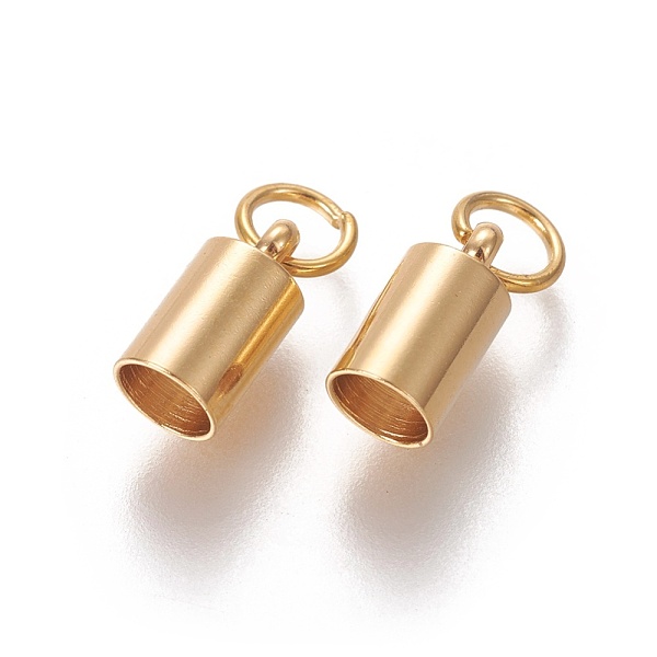 PandaHall 201 Stainless Steel Cord Ends, End Caps, Column, Golden, 10x6mm, Hole: 4mm, Inner Diameter: 5mm 201 Stainless Steel
PandaHall 201 Stainless Steel Cord Ends, End Caps, Column, Golden, 10x6mm, Hole: 4mm, Inner Diameter: 5mm 201 Stainless Steel