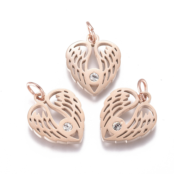 PandaHall 316 Surgical Stainless Steel Pendants, with Micro Pave Cubic Zirconia and Jump Ring, Long-Lasting Plated, Heart Wing, Clear, Real...
PandaHall 316 Surgical Stainless Steel Pendants, with Micro Pave Cubic Zirconia and Jump Ring, Long-Lasting Plated, Heart Wing, Clear, Real...