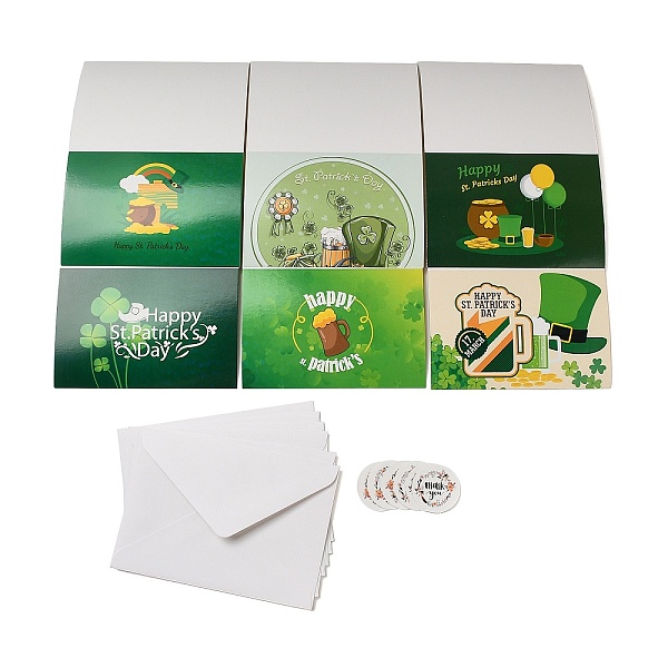 PandaHall Saint Patrick's Day Rectangle Paper Greeting Card, with Random Style Sticker and Envelope, for Party Card, Green...
PandaHall Saint Patrick's Day Rectangle Paper Greeting Card, with Random Style Sticker and Envelope, for Party Card, Green...