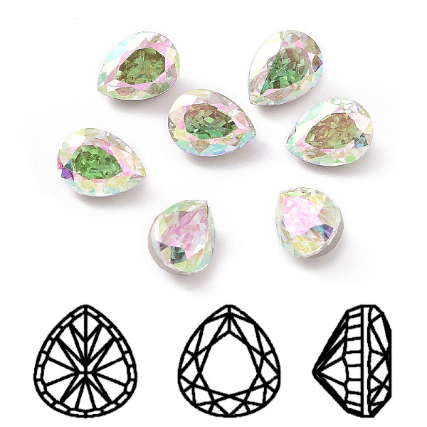 PandaHall K9 Glass Rhinestone Cabochons, Pointed Back & Back Plated, Faceted, Teardrop, Colorful, 8x6x5mm Glass Rhinestone Teardrop..., Multicolor
PandaHall K9 Glass Rhinestone Cabochons, Pointed Back & Back Plated, Faceted, Teardrop, Colorful, 8x6x5mm Glass Rhinestone Teardrop..., Multicolor