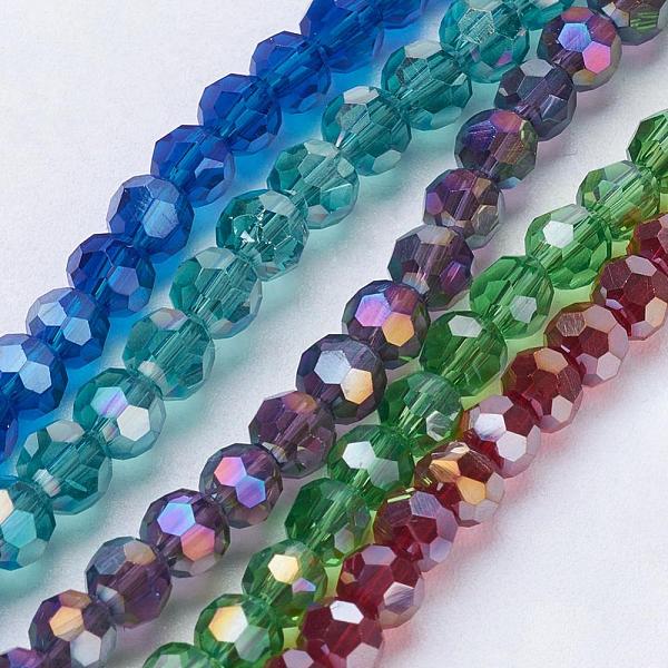PandaHall Electroplate Glass Beads Strands, AB Color Plated, Faceted(32 Facets), Round, Mixed Color, 4mm, Hole: 0.5mm, about 100pcs/strand..., Multicolor
PandaHall Electroplate Glass Beads Strands, AB Color Plated, Faceted(32 Facets), Round, Mixed Color, 4mm, Hole: 0.5mm, about 100pcs/strand..., Multicolor