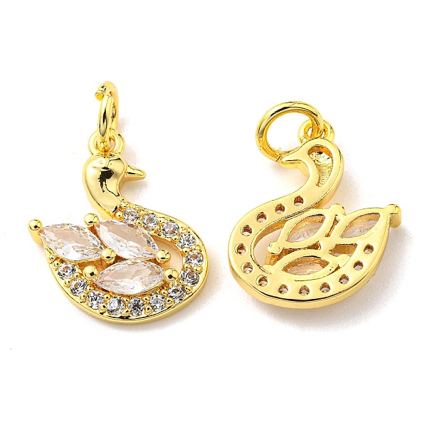 PandaHall Rack Plating Brass Micro Pave Cubic Zirconia Pendants, with Jump Ring, Swan, Real 18K Gold Plated, 13.5x12.5x2.8mm, Hole: 3.2mm..., Clear
PandaHall Rack Plating Brass Micro Pave Cubic Zirconia Pendants, with Jump Ring, Swan, Real 18K Gold Plated, 13.5x12.5x2.8mm, Hole: 3.2mm..., Clear