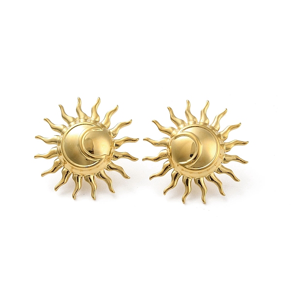 PandaHall Stainless Steel Earrings, Sun, Real 18K Gold Plated, 26.5x26.5mm 304 Stainless Steel Sun
PandaHall Stainless Steel Earrings, Sun, Real 18K Gold Plated, 26.5x26.5mm 304 Stainless Steel Sun