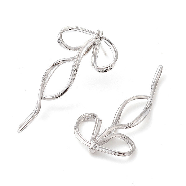 PandaHall Bowknot Brass Stud Earrings, Long-Lasting Plated, Lead Free & Cadmium Free, Platinum, 39x20mm Brass Bowknot
PandaHall Bowknot Brass Stud Earrings, Long-Lasting Plated, Lead Free & Cadmium Free, Platinum, 39x20mm Brass Bowknot