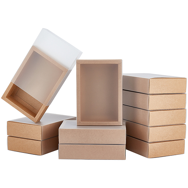 PandaHall Kraft Paper Storage Gift Drawer Boxes, Translucent Plastic Cover Gift Packaging Case, Peru, 18.2x13x4.6cm Paper Rectangle Brown
PandaHall Kraft Paper Storage Gift Drawer Boxes, Translucent Plastic Cover Gift Packaging Case, Peru, 18.2x13x4.6cm Paper Rectangle Brown