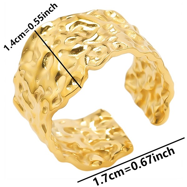 PandaHall Textured Titanium Steel Open Cuff Ring for Unisex, Minimalist Adjustable Opening Cold Wind Titanium Steel
PandaHall Textured Titanium Steel Open Cuff Ring for Unisex, Minimalist Adjustable Opening Cold Wind Titanium Steel