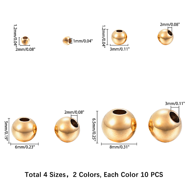 PandaHall UNICRAFTALE 4 Sizes Loose Beads 2 Colors Round Beads 80pcs Round Spacer Beads Stainless Steel Loose Beads Metal Spacer Beads...
PandaHall UNICRAFTALE 4 Sizes Loose Beads 2 Colors Round Beads 80pcs Round Spacer Beads Stainless Steel Loose Beads Metal Spacer Beads...