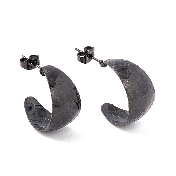 PandaHall Ion Plating(IP) 304 Stainless Steel Chunky C-shape Stud Earrings, Half Hoop Earrings for Women, Electrophoresis Black, 22x12mm...
PandaHall Ion Plating(IP) 304 Stainless Steel Chunky C-shape Stud Earrings, Half Hoop Earrings for Women, Electrophoresis Black, 22x12mm...