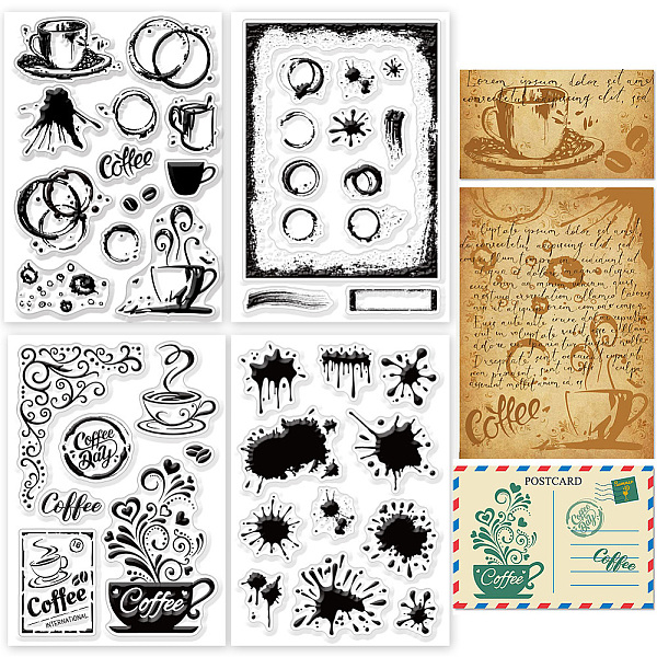 PandaHall Globleland 4 Sheets 4 Styles PVC Plastic Stamps, for DIY Scrapbooking, Photo Album Decorative, Cards Making, Stamp Sheets, Coffee...
PandaHall Globleland 4 Sheets 4 Styles PVC Plastic Stamps, for DIY Scrapbooking, Photo Album Decorative, Cards Making, Stamp Sheets, Coffee...