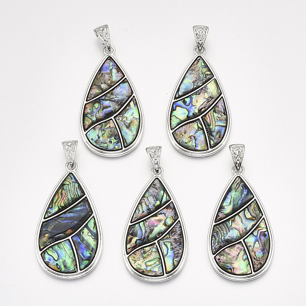 PandaHall Abalone Shell/Paua Shell Big Pendants, with Alloy Findings and Resin Bottom, Teardrop, Platinum, Colorful, 54x29.5x4mm, Hole...
PandaHall Abalone Shell/Paua Shell Big Pendants, with Alloy Findings and Resin Bottom, Teardrop, Platinum, Colorful, 54x29.5x4mm, Hole...