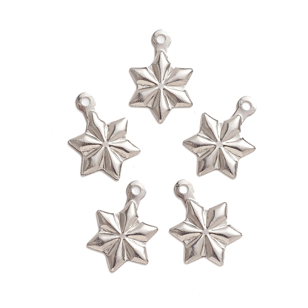 PandaHall 304 Stainless Steel Pendants, Star, Stainless Steel Color, 14x9.5x0.8mm, Hole: 1.2mm 304 Stainless Steel Star
PandaHall 304 Stainless Steel Pendants, Star, Stainless Steel Color, 14x9.5x0.8mm, Hole: 1.2mm 304 Stainless Steel Star