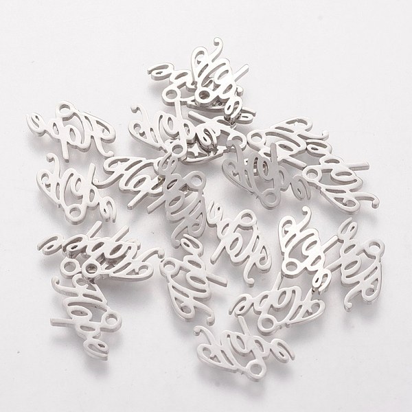 PandaHall 201 Stainless Steel Charms, Inspirational Message Charms, Word Hope, Stainless Steel Color, 9x14x1mm, Hole: 1.5mm 201 Stainless...
PandaHall 201 Stainless Steel Charms, Inspirational Message Charms, Word Hope, Stainless Steel Color, 9x14x1mm, Hole: 1.5mm 201 Stainless...