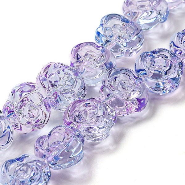 PandaHall Glass Beads Strands, Rose, Lilac, 12~12.5x14x8~8.5mm, Hole: 1.2mm, about 57~60pcs/strand, 13.19~13.58''(33.5~34.5cm) Glass Flower..., Purple
PandaHall Glass Beads Strands, Rose, Lilac, 12~12.5x14x8~8.5mm, Hole: 1.2mm, about 57~60pcs/strand, 13.19~13.58''(33.5~34.5cm) Glass Flower..., Purple