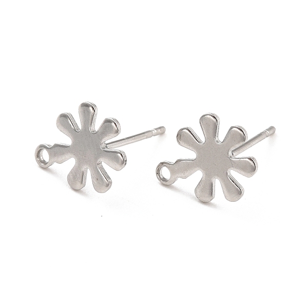 PandaHall 201 Stainless Steel Stud Earrings Findings, with 304 Stainless Steel Pin and Loop, Flower, Stainless Steel Color, 11.5x9mm, Hole...
PandaHall 201 Stainless Steel Stud Earrings Findings, with 304 Stainless Steel Pin and Loop, Flower, Stainless Steel Color, 11.5x9mm, Hole...
