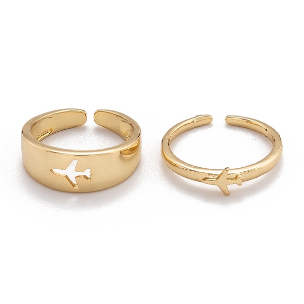 PandaHall Brass Cuff Rings, Open Rings, Couple Rings, Long-Lasting Plated, Plane, Golden, US Size 6 3/4(17.1mm), 2pcs/set Brass
PandaHall Brass Cuff Rings, Open Rings, Couple Rings, Long-Lasting Plated, Plane, Golden, US Size 6 3/4(17.1mm), 2pcs/set Brass