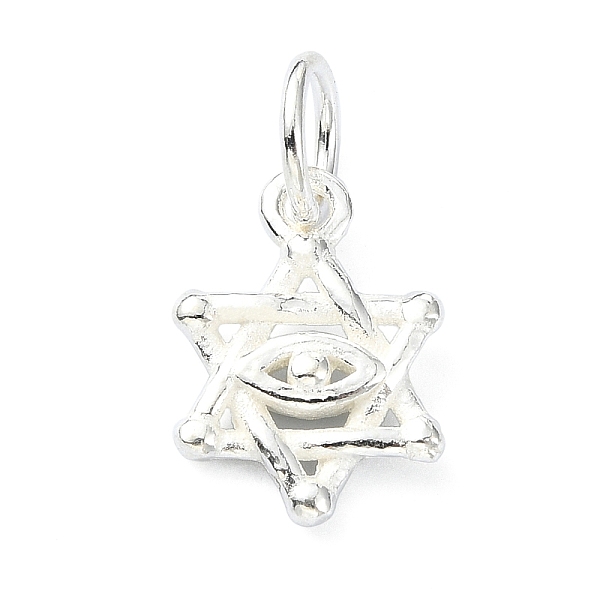 PandaHall 925 Sterling Silver Star of David with Eye Charms, with Jump Rings, Silver, 12x9x2.5mm, Hole: 4mm Sterling Silver Star of David
PandaHall 925 Sterling Silver Star of David with Eye Charms, with Jump Rings, Silver, 12x9x2.5mm, Hole: 4mm Sterling Silver Star of David