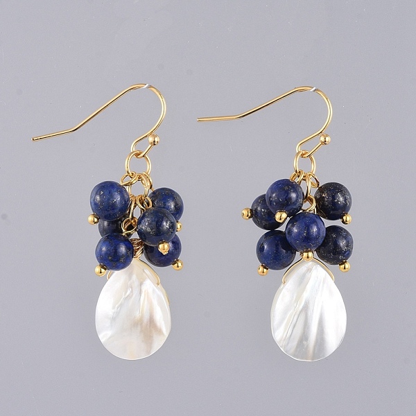 PandaHall Natural Lapis Lazuli Dangle Earrings, with Natural Spiral Shell Beads, Real 18K Gold Plated Brass Earring Hooks and Copper Wire...
PandaHall Natural Lapis Lazuli Dangle Earrings, with Natural Spiral Shell Beads, Real 18K Gold Plated Brass Earring Hooks and Copper Wire...