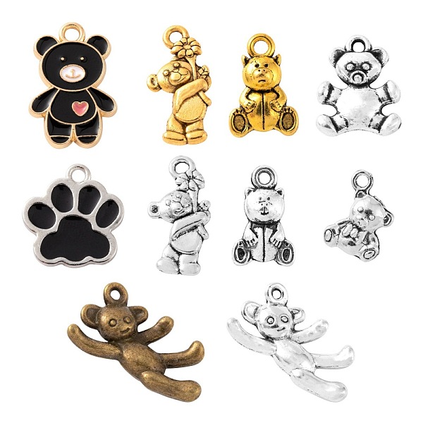 PandaHall 100Pcs 10 Style Tibetan Style Zinc Alloy Pendants & Enamel Alloy Pendants, Bear, Mixed Color, 14.5~19x9~13x1.5~5mm, Hole: 1.5~2mm...
PandaHall 100Pcs 10 Style Tibetan Style Zinc Alloy Pendants & Enamel Alloy Pendants, Bear, Mixed Color, 14.5~19x9~13x1.5~5mm, Hole: 1.5~2mm...