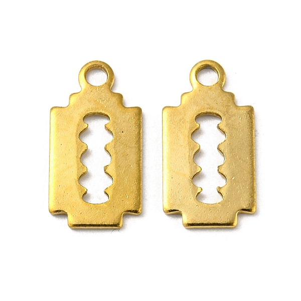 PandaHall Ion Plating(IP) 304 Stainless Steel Charms, Blade Charm, Laser Cut, Real 18K Gold Plated, 13x7x1mm, Hole: 1.5mm 304 Stainless...
PandaHall Ion Plating(IP) 304 Stainless Steel Charms, Blade Charm, Laser Cut, Real 18K Gold Plated, 13x7x1mm, Hole: 1.5mm 304 Stainless...