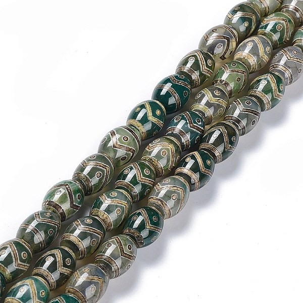 PandaHall Tibetan Style dZi Beads Strands, Natural Agate Beads, Dyed & Heated, Oval, Zig Zag Pattern, 13~14x9.5~10mm, Hole: 1.2mm, about...
PandaHall Tibetan Style dZi Beads Strands, Natural Agate Beads, Dyed & Heated, Oval, Zig Zag Pattern, 13~14x9.5~10mm, Hole: 1.2mm, about...