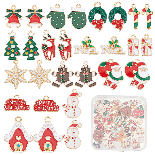PandaHall SUNNYCLUE 56Pcs 14 Style Alloy Enamel Pendants, for Christmas, Light Gold, Snowflake & Snowman & Candy Cane & Wreath & Bell, Mixed..., Multicolor
PandaHall SUNNYCLUE 56Pcs 14 Style Alloy Enamel Pendants, for Christmas, Light Gold, Snowflake & Snowman & Candy Cane & Wreath & Bell, Mixed..., Multicolor