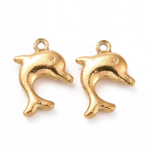 PandaHall 201 Stainless Steel Pendants, Dolphin, Golden, 17x13x3.5mm, Hole: 1mm 201 Stainless Steel Dolphin
PandaHall 201 Stainless Steel Pendants, Dolphin, Golden, 17x13x3.5mm, Hole: 1mm 201 Stainless Steel Dolphin