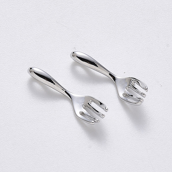 PandaHall Brass Pendants, Nickel Free, Fork, Real Platinum Plated, 16.5x4.5x3mm, Hole: 1.5mm Brass Tableware
PandaHall Brass Pendants, Nickel Free, Fork, Real Platinum Plated, 16.5x4.5x3mm, Hole: 1.5mm Brass Tableware
