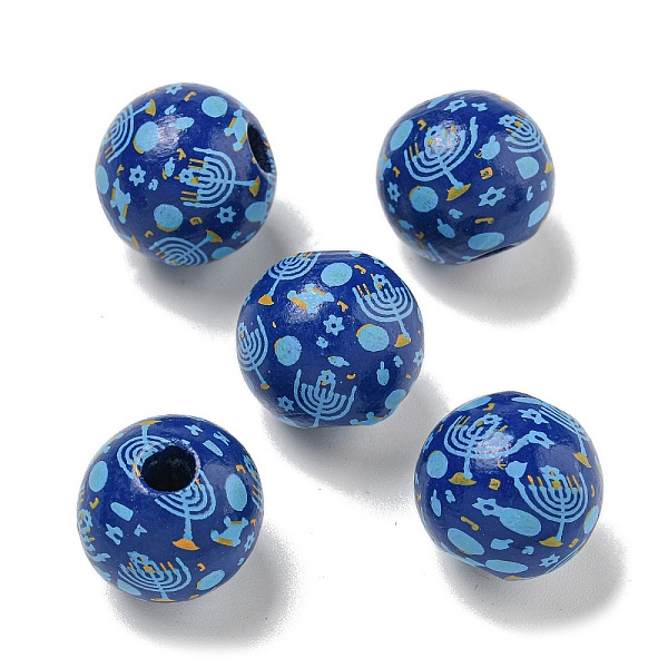PandaHall Printed Wood European Beads, Round with Candle Pattern, Dark Blue, 15.5~16mm, Hole: 4~4.5mm Wood Round
PandaHall Printed Wood European Beads, Round with Candle Pattern, Dark Blue, 15.5~16mm, Hole: 4~4.5mm Wood Round