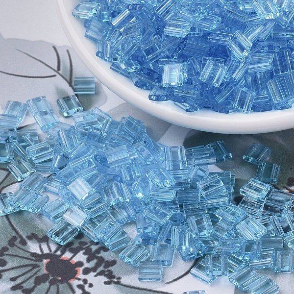 PandaHall MIYUKI TILA Beads, Japanese Seed Beads, 2-Hole, (TL148) Transparent Aqua, 5x5x1.9mm, Hole: 0.8mm, about 118pcs/10g Glass Cyan
PandaHall MIYUKI TILA Beads, Japanese Seed Beads, 2-Hole, (TL148) Transparent Aqua, 5x5x1.9mm, Hole: 0.8mm, about 118pcs/10g Glass Cyan