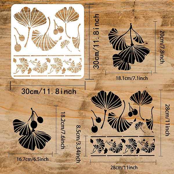 PandaHall PET Hollow Out Drawing Painting Stencils, for DIY Scrapbook, Photo Album, Ginkgo Leaf Pattern, 30x30cm Plastic Leaf
PandaHall PET Hollow Out Drawing Painting Stencils, for DIY Scrapbook, Photo Album, Ginkgo Leaf Pattern, 30x30cm Plastic Leaf