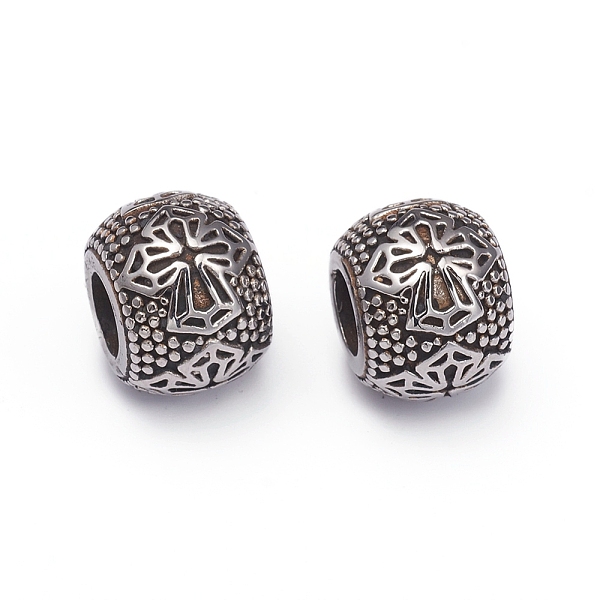 PandaHall 304 Stainless Steel European Beads, Large Hole Beads, Rondelle with Cross, Antique Silver, 10.5x13.5mm, Hole: 5.5mm 304 Stainless...
PandaHall 304 Stainless Steel European Beads, Large Hole Beads, Rondelle with Cross, Antique Silver, 10.5x13.5mm, Hole: 5.5mm 304 Stainless...